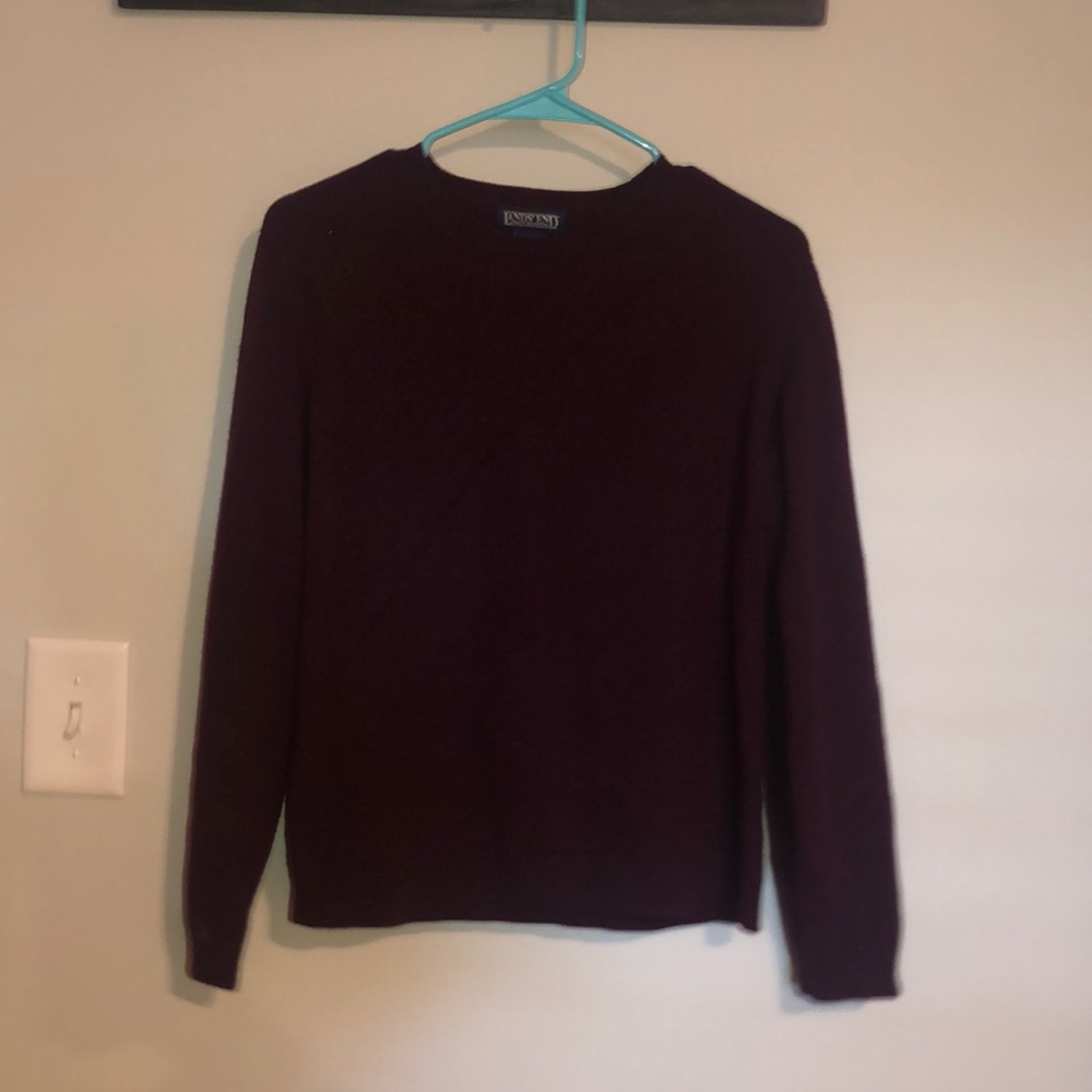 Plum lands end sweater